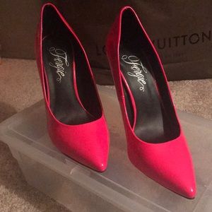 Hot pink pumps